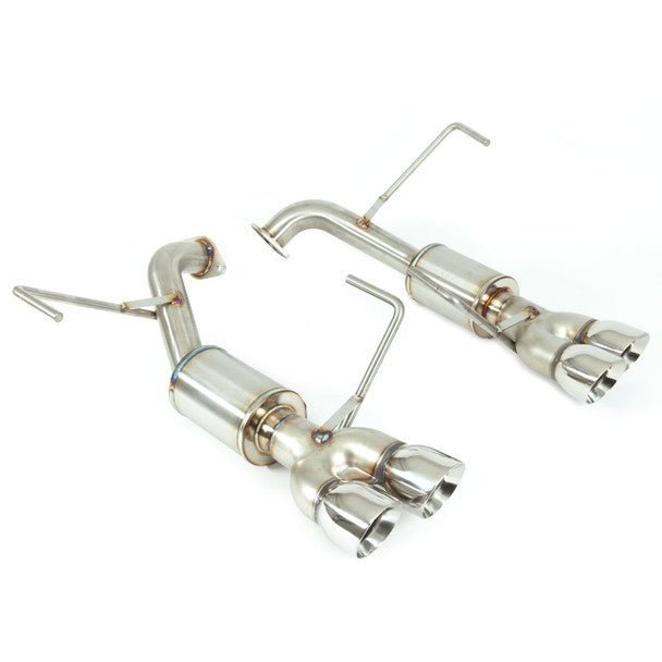Nameless Axle Back Exhaust w/ 3" Double Wall Polished Tips & 4" Mufflers 15 - 21 WRX / 15 - 18 STI - Axle Back - Nameless Performance