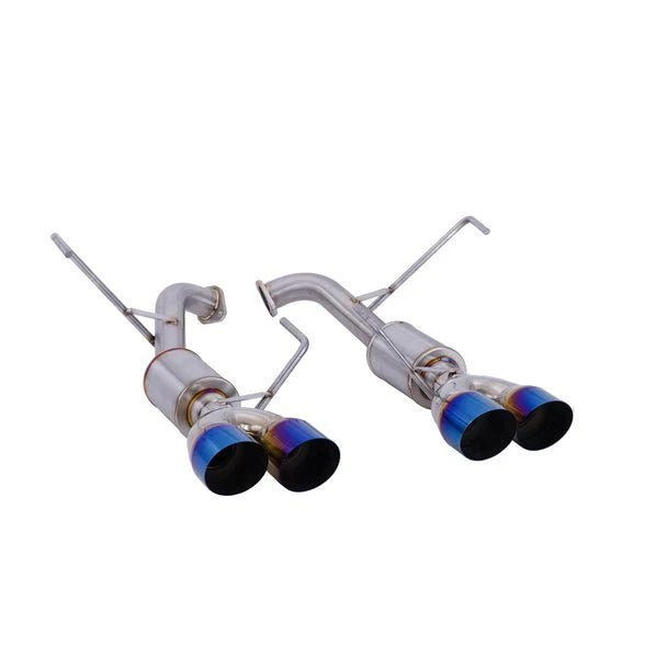 Nameless Performance Axle Back 3.5" Single Wall Burnt Tips w/ 4" Mufflers 2022 - 2024 WRX - Axle Back - Nameless Performance