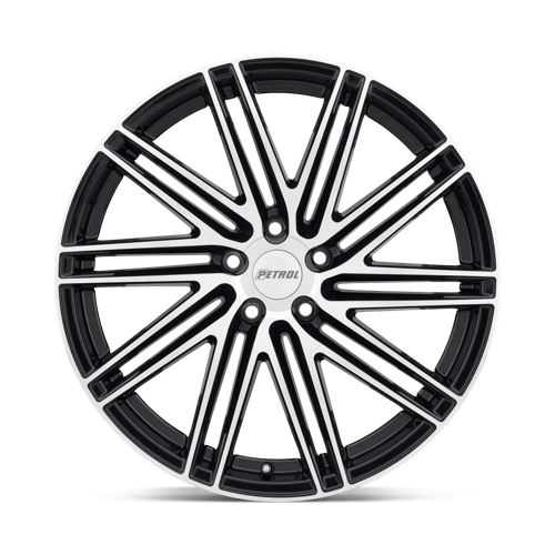 Petrol P1C Gloss Black W/ Mach Cut Face 17x8 +35 5x120mm 76.1mm