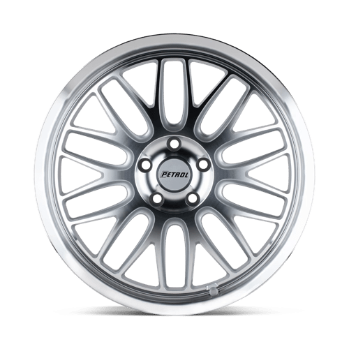 Petrol P4C Silver W/ Machined Face & Lip 18x8 +40 5x110mm 72.1mm