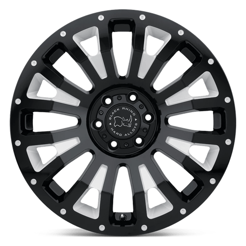 Black Rhino PINATUBO Gloss Black Milled 20x12 -44 6x139.7mm 112.1mm