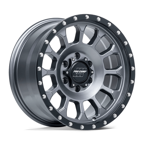 Pro Comp Alloys PA34 ROCKWELL Matte Graphite W/ Black Lip 17x8 0 6x139.7mm 108mm