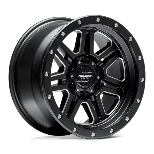 Pro Comp Alloys PA62 APEX Satin Black Milled 17x9 -6 5x127mm 71.5mm