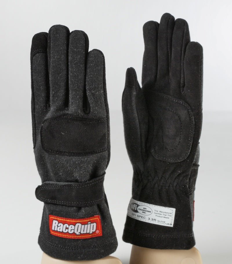 RaceQuip Black 2-Layer SFI-5 Glove - Medium-Racing Gloves-Racequip