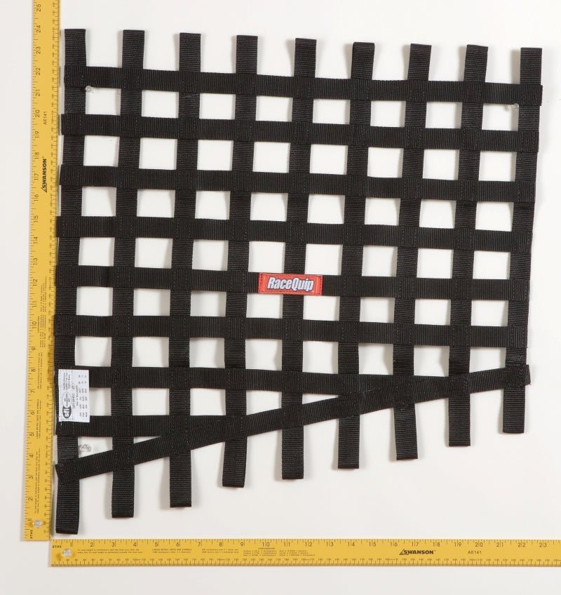 RaceQuip Black Drag 24 To 18 X 23 SFI Rib Net-Window Nets-Racequip