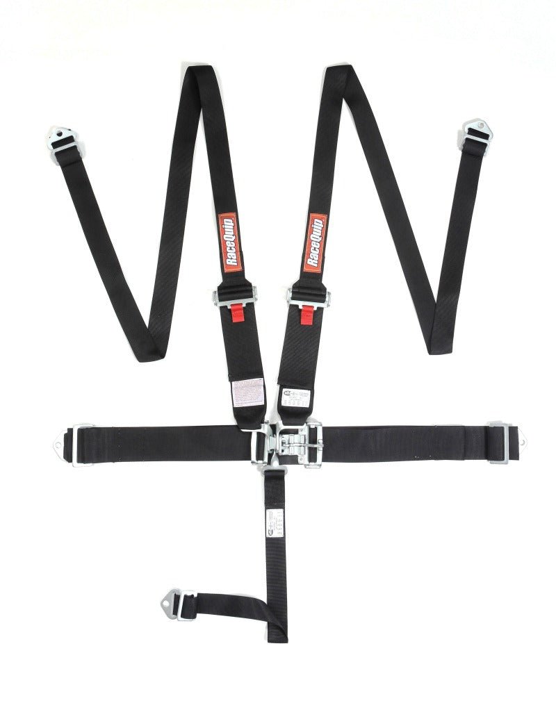 RaceQuip Black L & L 5pt HNR Seat Belt-Seat Belts & Harnesses-Racequip