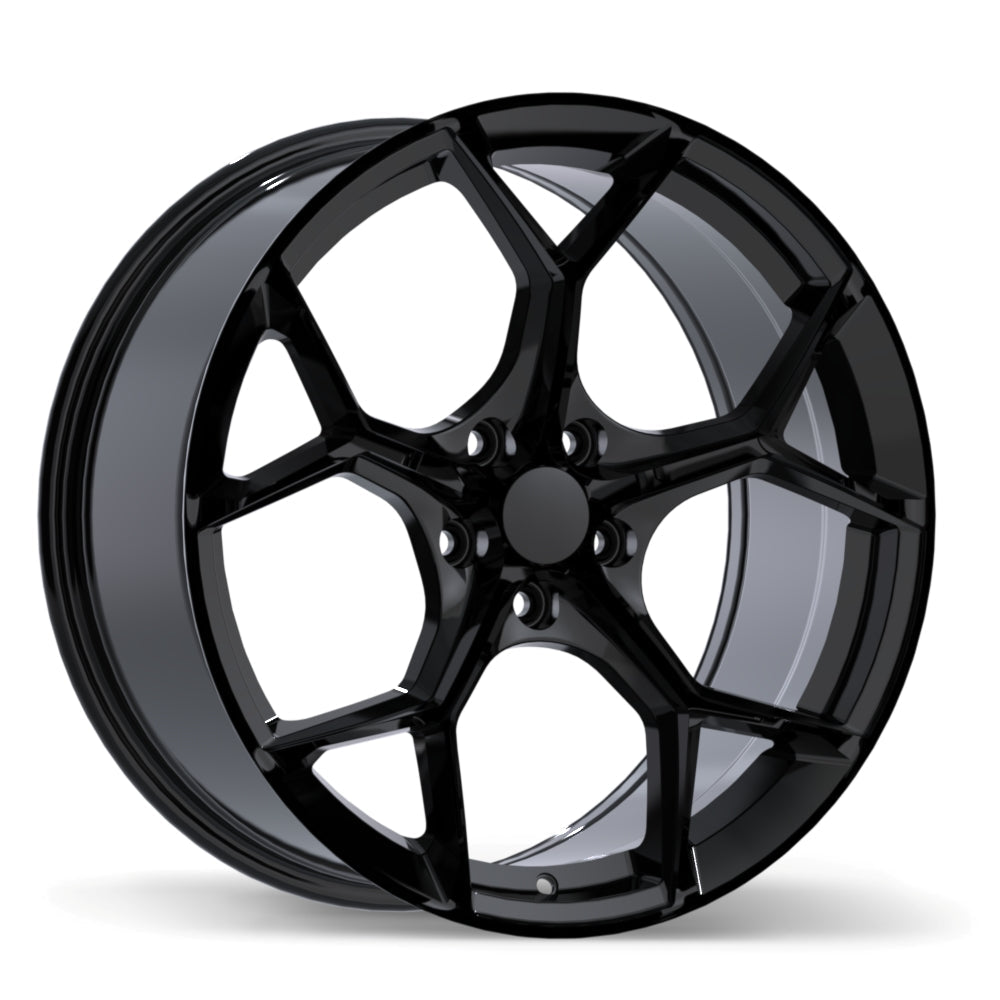 Replika R282 Gloss Black 19x8.5 +34 5x112mm 66.5mm-Wheels-Replika