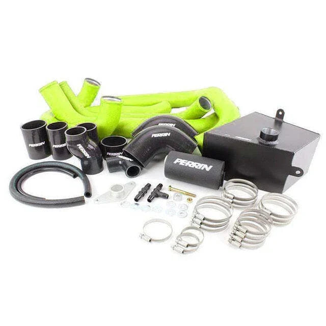 PERRIN 15-21 Subaru STI Front Mount Intercooler Boost Tubes + Hardware - Neon Yellow Tubes
