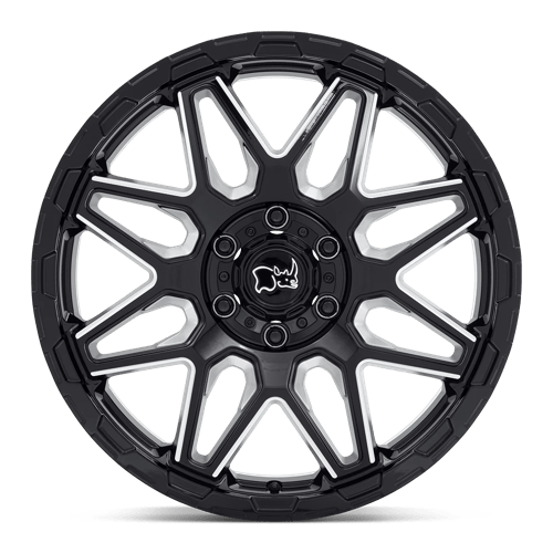 Black Rhino SHOCKWAVE Gloss Black W/ Milled Spokes 20x9.5 +12 6x135mm 87.1mm