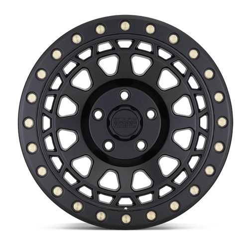 Black Rhino PRIMM Matte Black W/ Brass Bolts 17x9 0 8x165.1mm 122.4mm