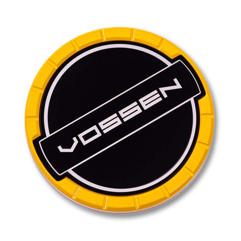 Vossen Billet Sport Cap - Large - Classic - Yellow Wheel Center Caps