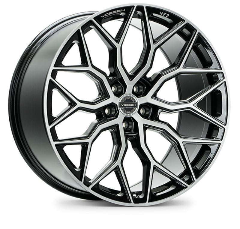Vossen HF - 2 20x9.5 / 5x112 / ET40 / Deep Face / 66.56 - Brushed Gloss Black Wheel Wheels - Forged