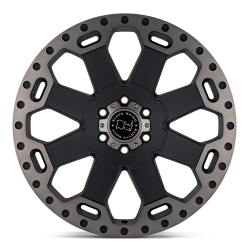 Black Rhino WARLORD Matte Black W/ Mach Dark Tint 17x9 +12 8x165.1mm 122.4mm