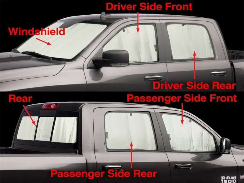 WeatherTech 2009+ Dodge Ram Truck 1500 Crew Cab TechShade Full Vehicle Kit Window Shades
