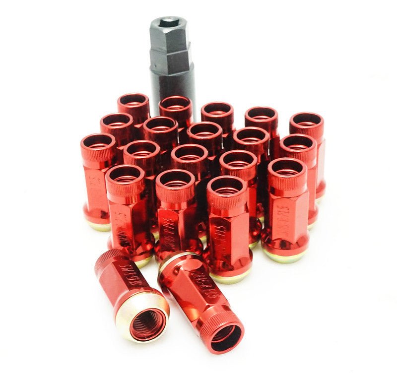 Wheel Mate Muteki SR45R Lug Nut Kit Lock Set 12x1.5 45mm - Red 4pcs-Lug Nuts-Wheel Mate