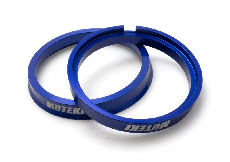 Wheel Mate Muteki Tesla Hub Ring Set 73mm x 64mm - 2 Piece Blue-Hubcentric Rings-Wheel Mate