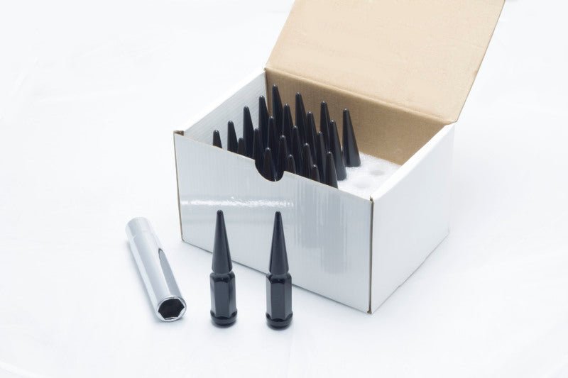 Wheel Mate Spiked Lug Nuts Set of 24 - Black 14x1.50-Lug Nuts-Wheel Mate