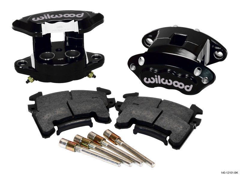Wilwood D154 Rear Caliper Kit - Black 1.12 / 1.12in Piston 1.04in Rotor-Big Brake Kits-Wilwood
