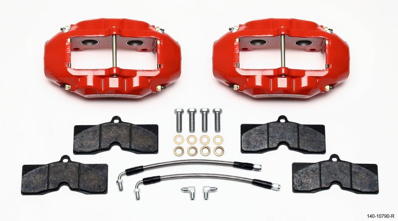 Wilwood D8-4 Rear Caliper Kit Red Corvette C2 / C3 65-82-Big Brake Kits-Wilwood