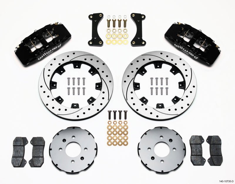 Wilwood Dynapro 6 Front Hat Kit 12.19in Drilled 94-01 Honda/Acura w/262mm Disc-Big Brake Kits-Wilwood