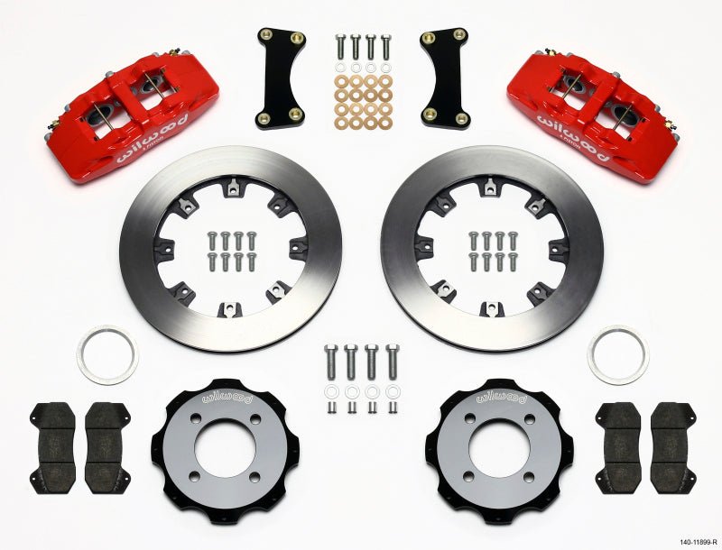 Wilwood Dynapro 6 Front Hat Kit 12.19in Red 2011 Fiesta-Big Brake Kits-Wilwood
