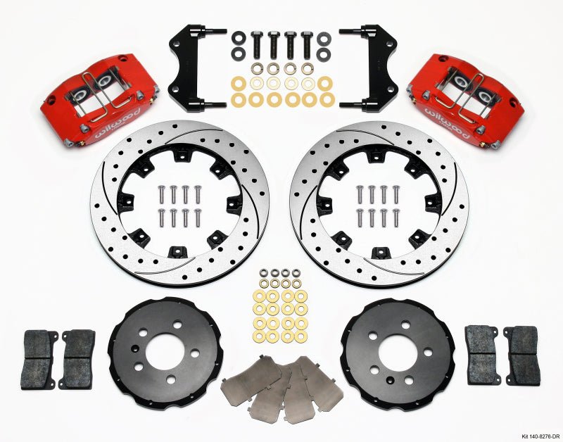 Wilwood Dynapro Radial Front Kit 12.19in Drilled Red 99-03 Jetta IV & Golf IV-Big Brake Kits-Wilwood