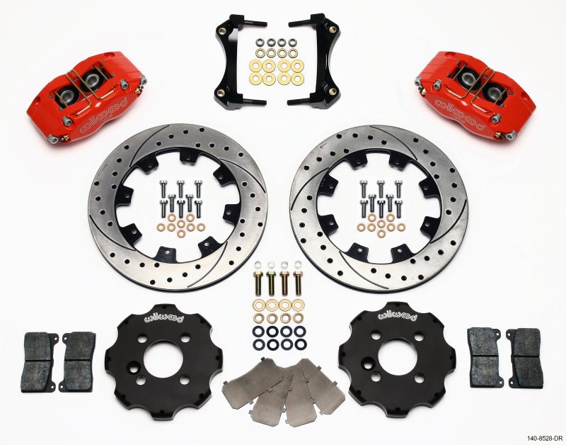 Wilwood Dynapro Radial Front Kit 12.19in Drilled Red Mini Cooper-Big Brake Kits-Wilwood
