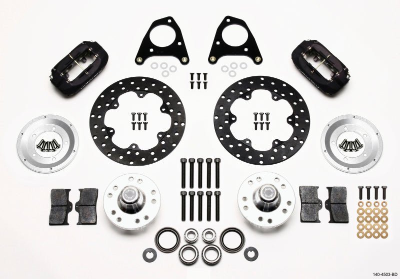 Wilwood Forged Dynalite Front Drag Kit Drilled Rotor 87-93 Mustang 84-86 SVO 5 Lug-Big Brake Kits-Wilwood