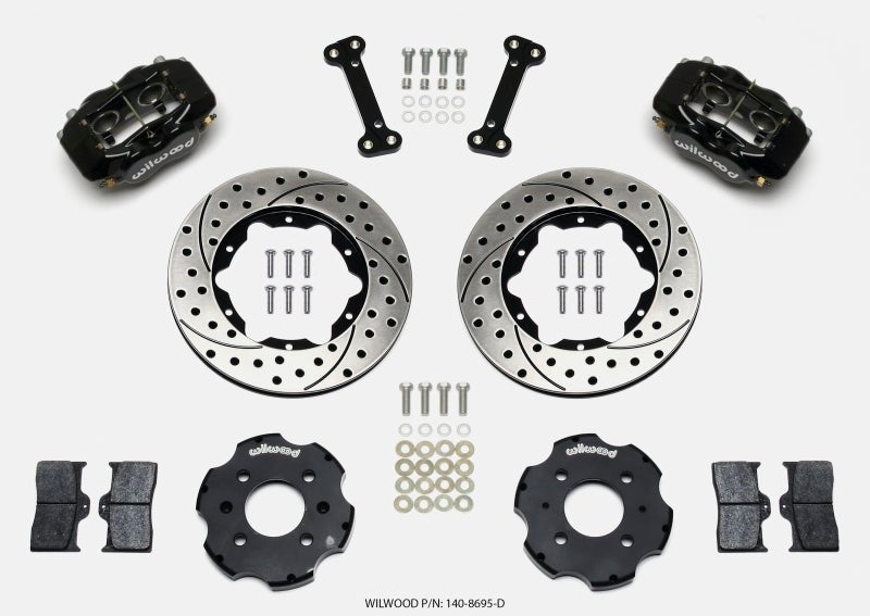 Wilwood Forged Dynalite Front Hat Kit 11.00in Drilled Integra/Civic w/Fac.240mm Rtr-Big Brake Kits-Wilwood
