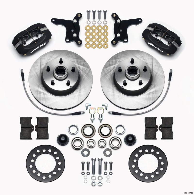 Wilwood Forged Dynalite Front Kit 11.28in 1 PC Rotor&Hub Ford 1954-1956-Big Brake Kits-Wilwood