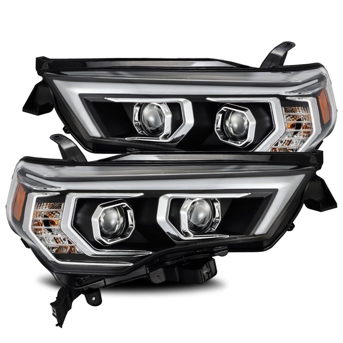 AlphaRex 14-21 Toyota 4Runner LUXX-Series Projector Headlights Black/Jet Black