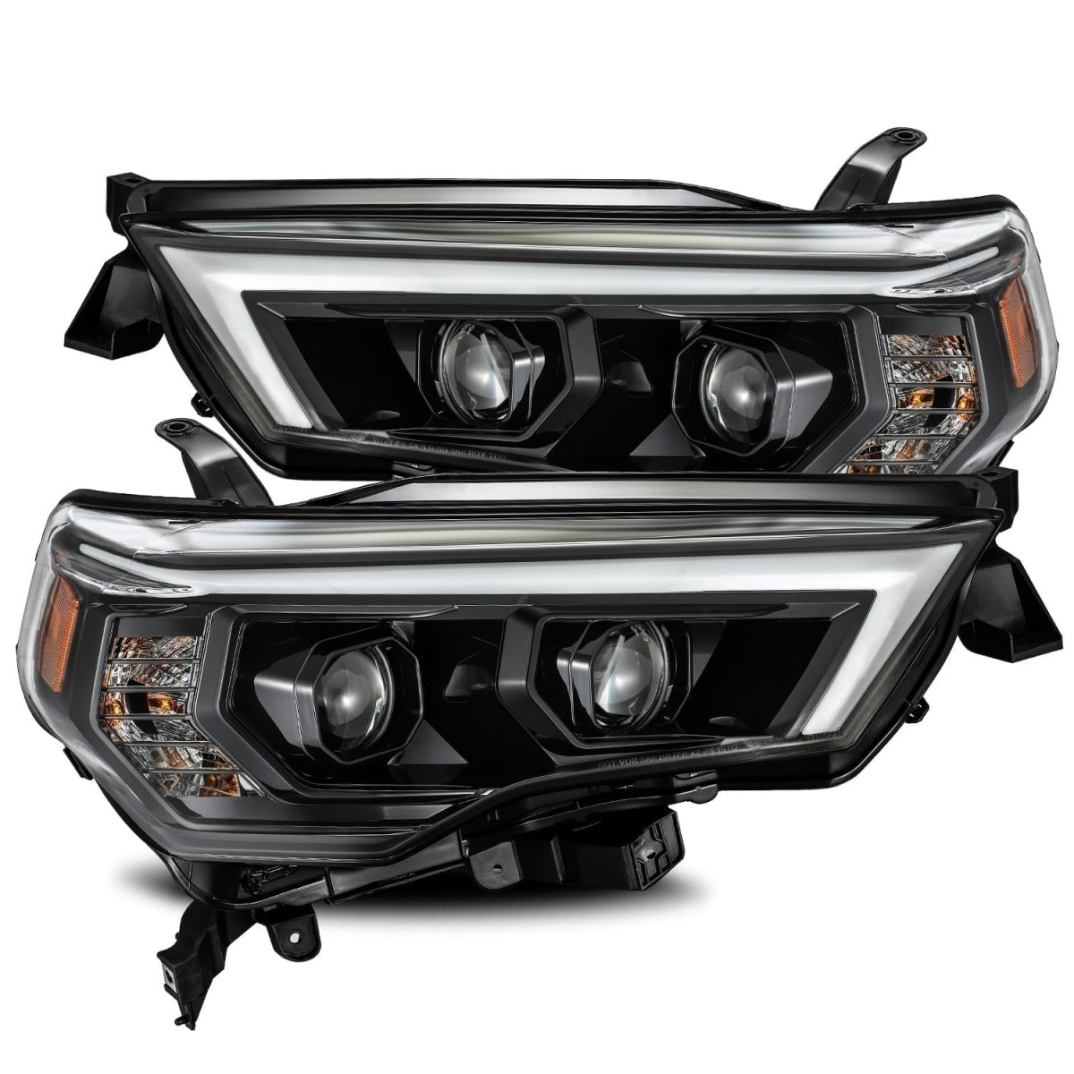 AlphaRex 14-21 Toyota 4Runner LUXX-Series Projector Headlights Black/Jet Black