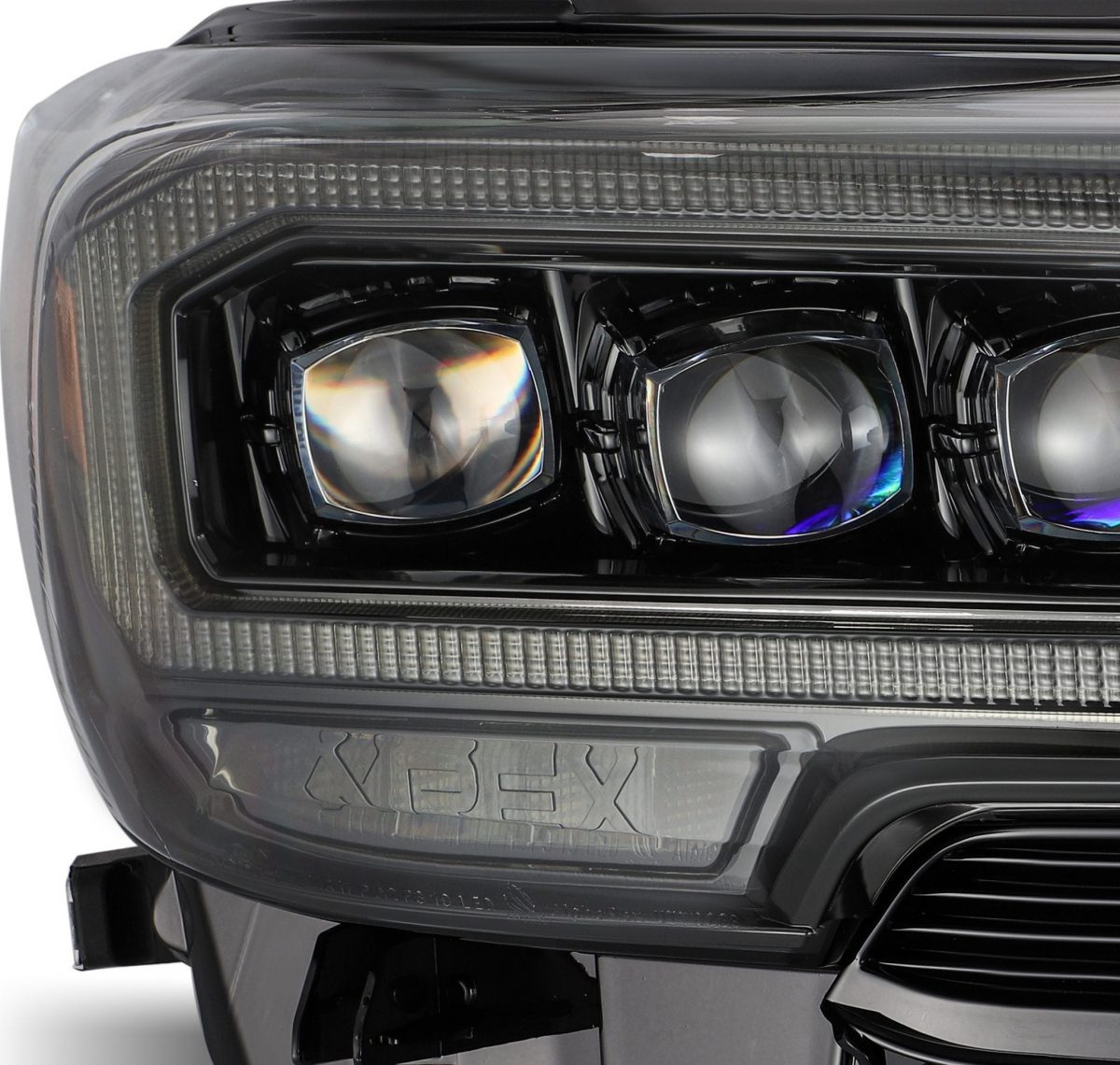 AlphaRex 16-21 Toyota Tacoma NOVA-Series LED Projector Headlights Alpha-Black