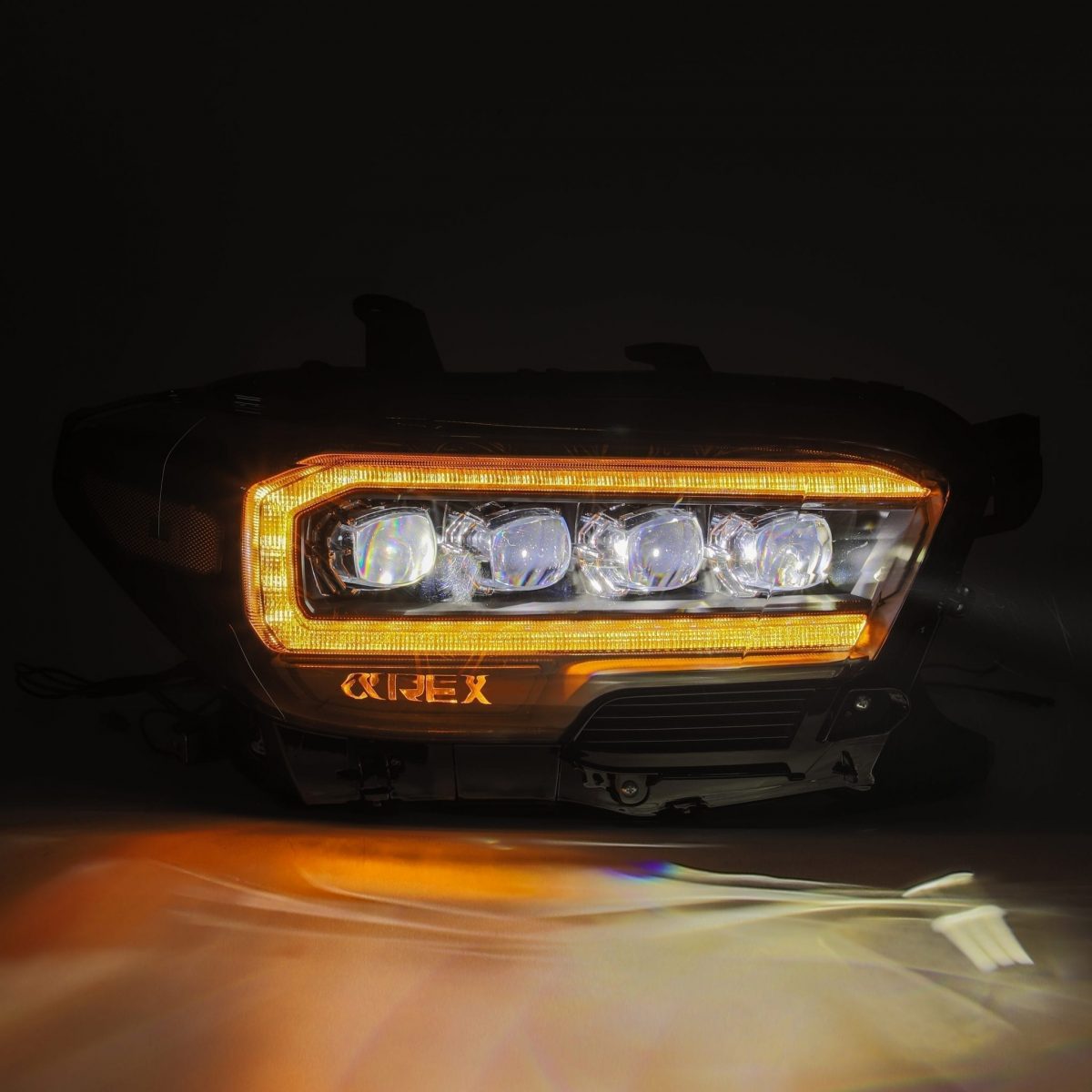 AlphaRex 16-21 Toyota Tacoma NOVA-Series LED Projector Headlights Alpha-Black