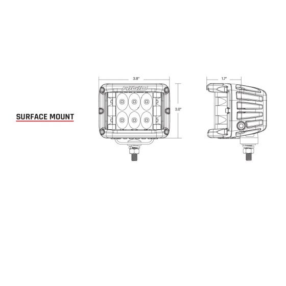 Rigid Industries D-SS - Flood - Set of 2 - Black Housing