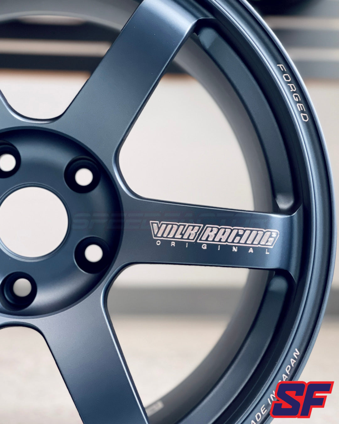 VOLK RACING TE37 SAGA S-PLUS 18x10.5 +20 5X120 MATTE BLUE GUNMETAL