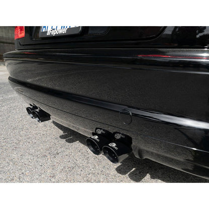 aFe MACH ForceXP 2.5 IN 304 Stainless Steel Cat-Back Exhaust System w/ Black Tips 01-06 BMW M3 (E46)