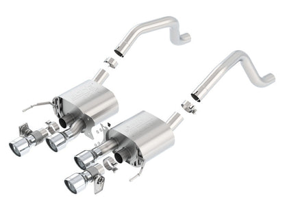 Borla 15 Chevy Corvette C7 ZO6 6.2L w/o AFM w/ NPP ATAK Quad RD RL AC Tips Center Rear Exit Exhaust