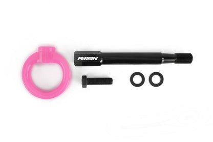 PERRIN 08-14 Subaru WRX/STI (Sedan) / 20-25 Outback All Models Tow Hook Kit (Rear) - Hyper Pink