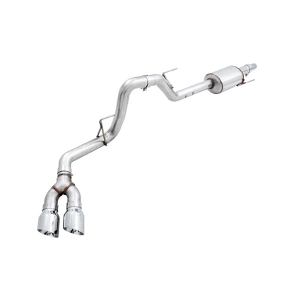AWE Tuning 2015+ Ford F-150 0FG Single Exit Performance Exhaust System w/4.5in Chrome Silver Tips