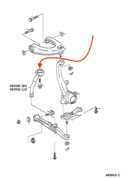 01-05 Lexus IS Megan Racing Tension Rod Bushings