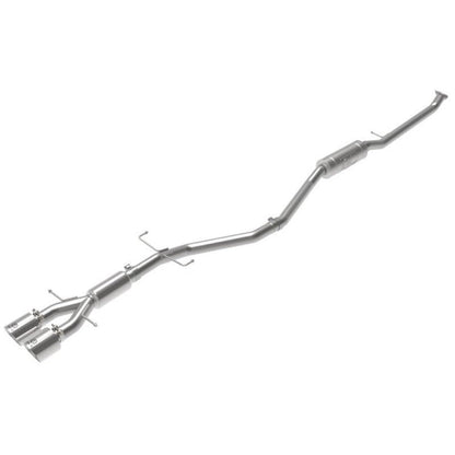 aFe Takeda 2.5in 304SS Cat-Back Exhaust System w/ Polished Tips 17-20 Honda Civic Si Sedan I4 1.5L