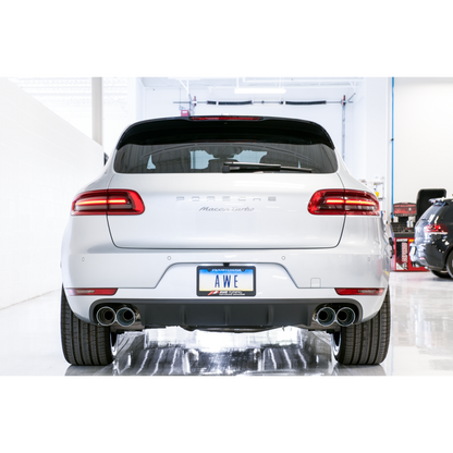 AWE Tuning Porsche Macan Touring Edition Exhaust System - Chrome Silver 102mm Tips