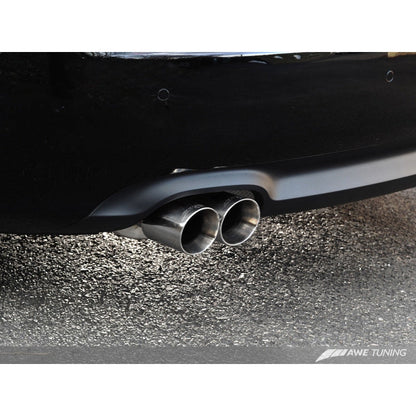 AWE Tuning Audi B8 A5 2.0T Touring Edition Single Outlet Exhaust - Polished Silver Tips