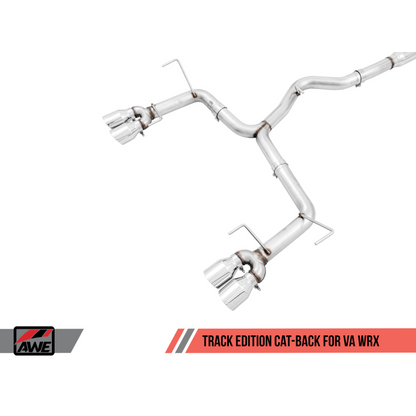 AWE Tuning Subaru WRX/STI VA/GV Sedan Track Edition Exhaust - Chrome Silver Tips (102mm)