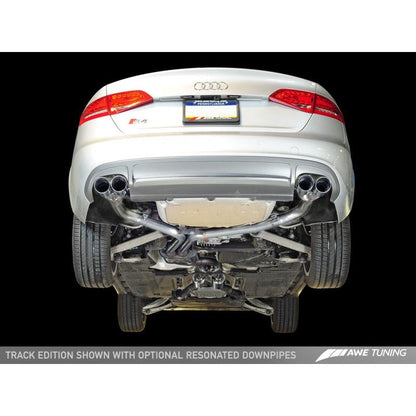 AWE Tuning Audi B8 / B8.5 S4 3.0T Track Edition Exhaust - Chrome Silver Tips (90mm)