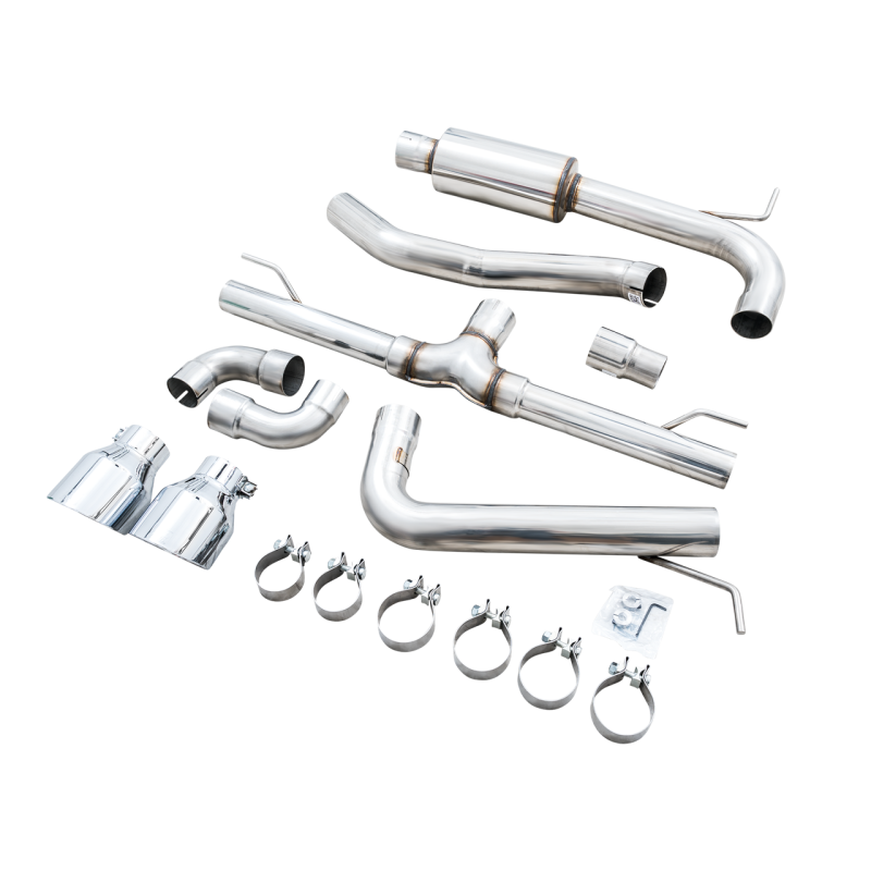 AWE 2022+ Volkswagen GTI MK8 Track Edition Exhaust - Chrome Silver Tips