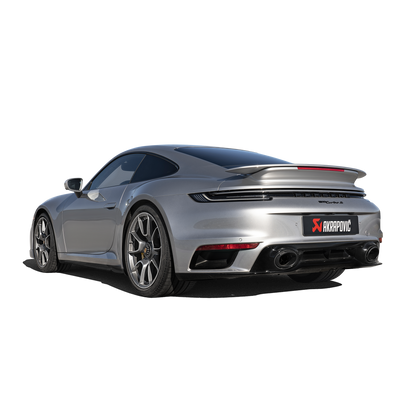 Akrapovič Slip-On Race Line Exhaust (Titanium) w/Black Titanium Tips - 2020+ Porsche 911 Turbo/Turbo S (992)
