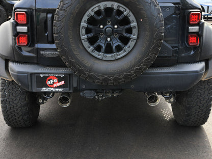 aFe 22-26 Ford Bronco V6 3.0L (tt) Vulcan Series 3in 304SS Cat-Back Exhaust System w/ Polished Tips