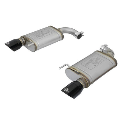 aFe MACHForce XP 2.5in 409 Stainless Axle Back Exhaust w/ Black Tips 15-17 Ford Mustang I4-2.3L (t)